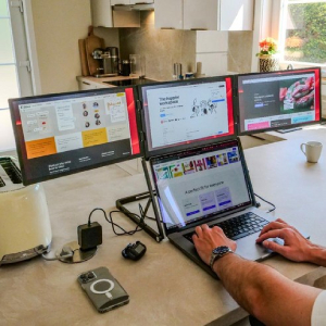 휴대용 접이식 트리플 모니터